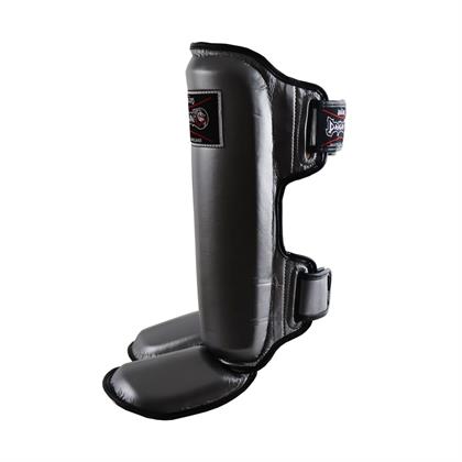 DragonDo DRGN-T52 Hakiki Deri Kaval Koruyucu Gri Kick Boks Kaval Koruyucu