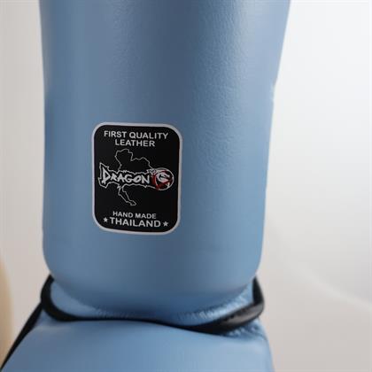DragonDo DRGN-T52 Hakiki Deri Kaval Koruyucu Turkuaz Kick Boxing Kaval Koruyucu