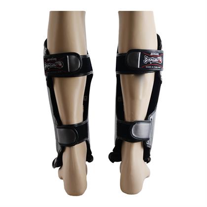 DragonDo DRGN-T52 Hakiki Deri Kaval Koruyucu Gri Kick Boks Kaval Koruyucu