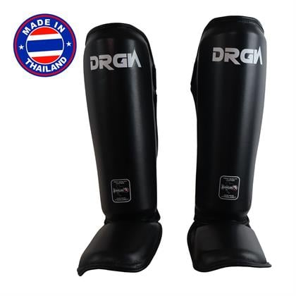 DragonDo DRGN-T52 Hakiki Deri Kaval Koruyucu Siyah Muay Thai Kaval Koruyucu