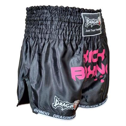 DragonDo KB247 Kick Boks Şort Pink Heart Kick Boxing Antrenman Şortu