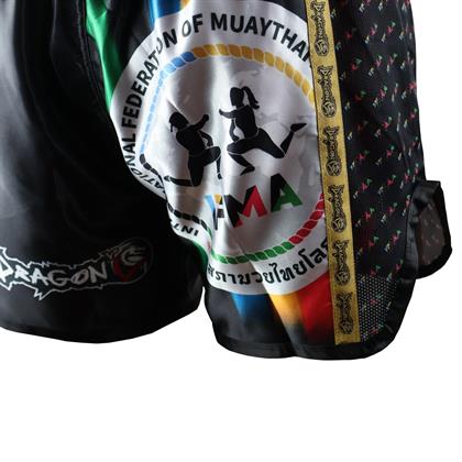 DragonDo MT2025 IFMA Logolu Muaythai Şortu Baskılı Muay Thai Şortu