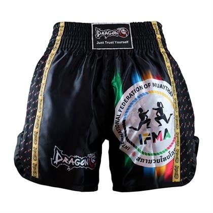 DragonDo MT2025 IFMA Logolu Muaythai Şortu Baskılı Muay Thai Şortu