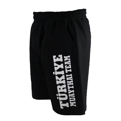DragonDo MT3038 Muaythai Şortu Türkiye Muay thai Team Baskılı Siyah Şort