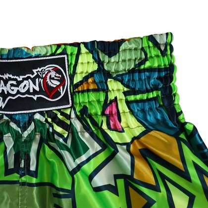 DragonDo MT3043 Muay Thai - Kick Boks Şortu Dijital Baskılı Yeşil Şort