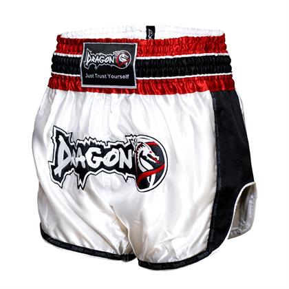 DragonDo MT3075 Retro NEO Kick Boks Şortu Beyaz Muay Thai Şort