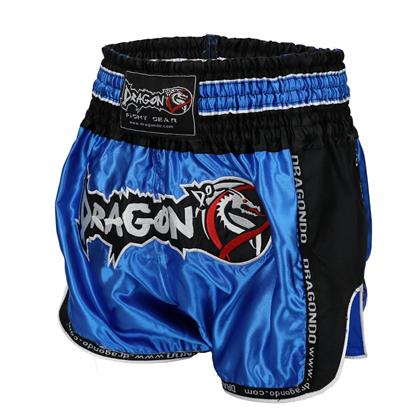 DragonDo MT3075 Retro NEO Kick Boks Şortu Mavi Retro Muay Thai Şort