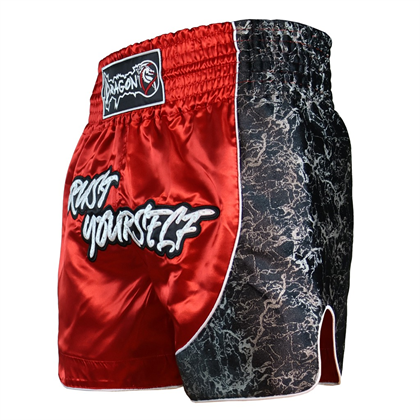 DragonDo MT3409 Trust Yourself Kırmızı Muay Thai Kick Boks Şortu