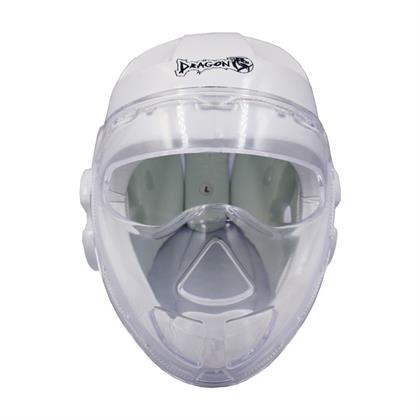 DragonDoDragonDo T18 Maskeli Karate - Taekwondo Kaskı Maskeli Kapalı Kask Beyaz