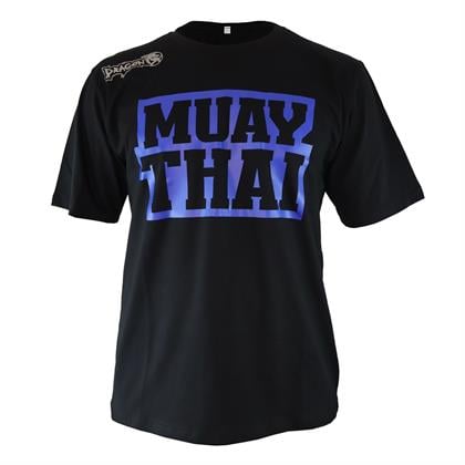 DragonDo TX8521 Muaythai Tişört Mavi Basklı Muay Thai Tişörtü