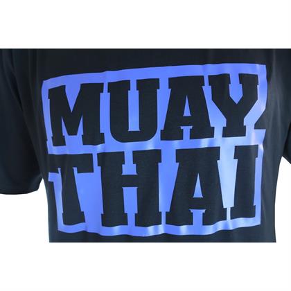 DragonDo TX8521 Muaythai Tişört Mavi Basklı Muay Thai Tişörtü