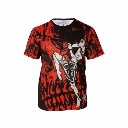 DragonDo TX8597 Kick Boks  Muaythai Tişört Kırmızı Dijital Baskılı Tişört