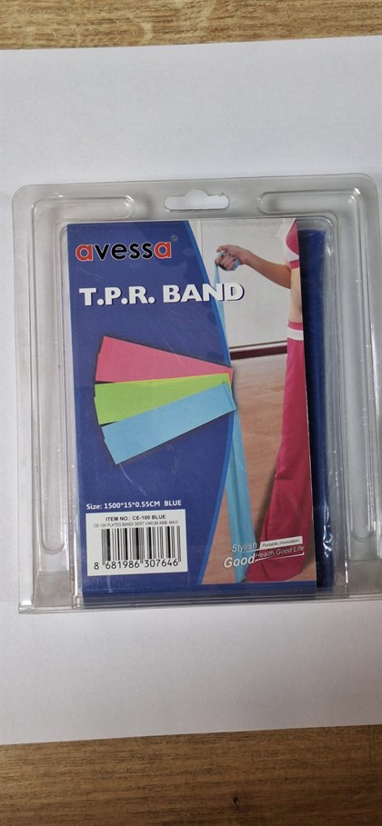 Kutulu Pilates Bandı Sert 150*15*0.55 cm Mavi