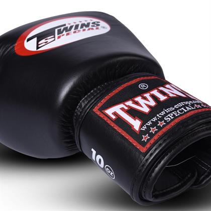 Twins BGVL3-BK Boks Eldiveni Siyah Deri muay Thai Eldiveni