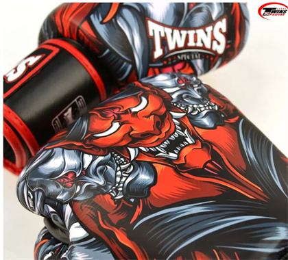 Twins FBGVL3-58RD Kabuki Boks Eldiveni Deri Muay Thai Eldiveni