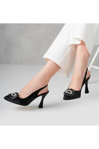  Taşlı İnce Topuklu Abiye Ayakkabı
