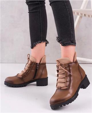 Bağcık Detay Yan Fermuarlı Bot