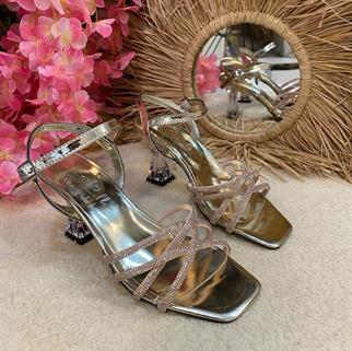 Taşlı Abiye Topuklu Ayakkabı 