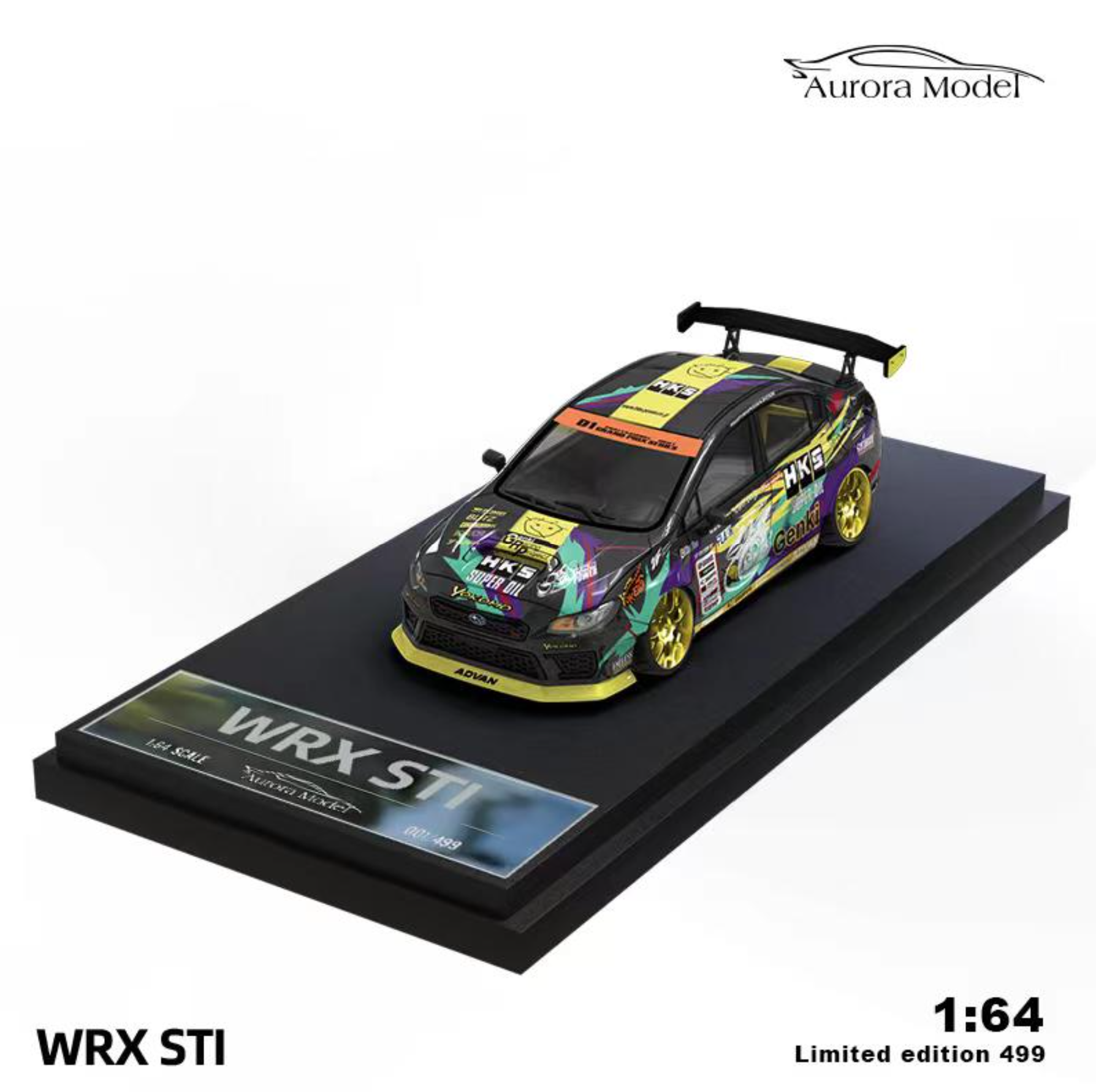 Aurora Model Subaru Wrx Sti HKS 