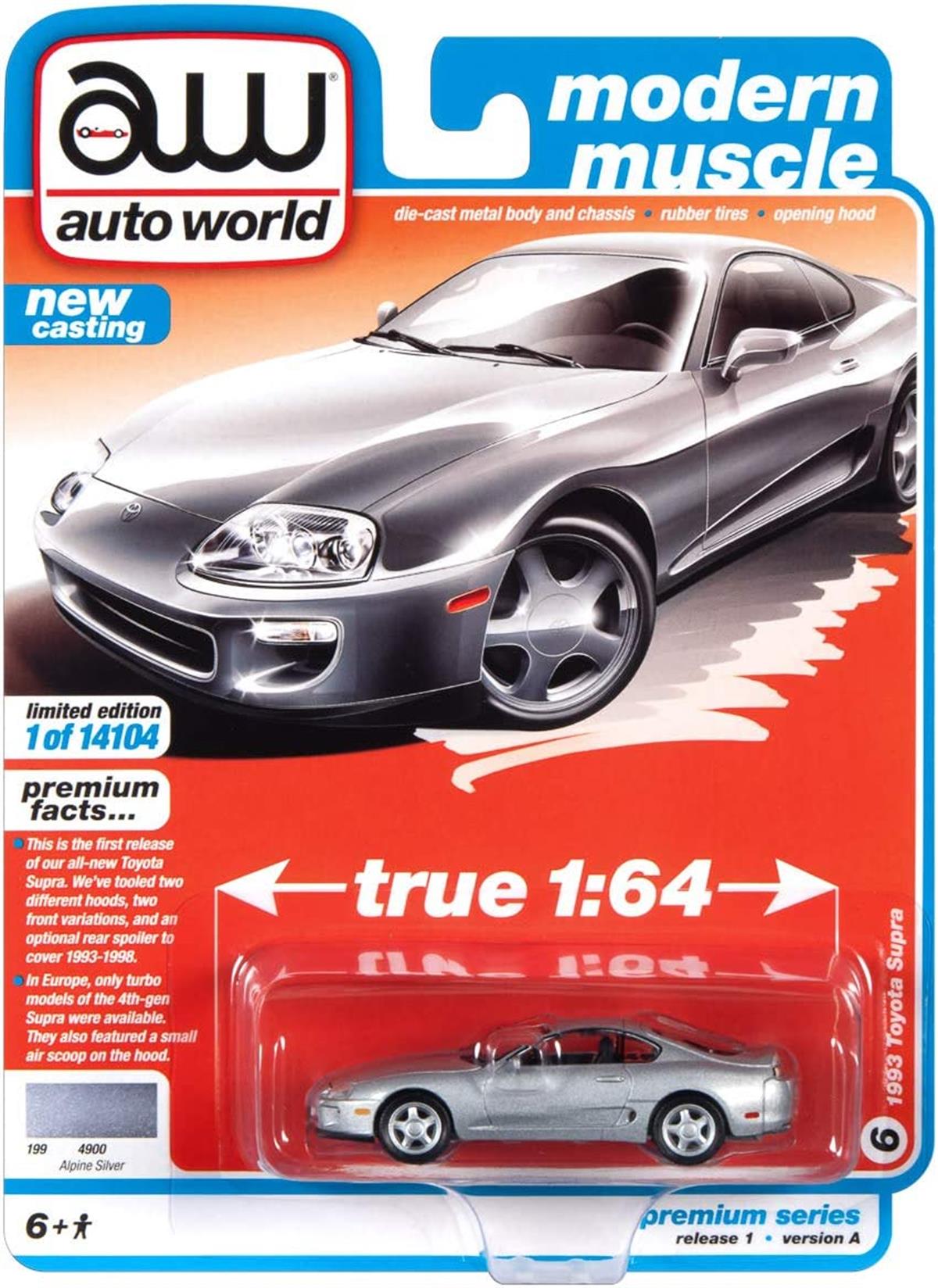 Auto World 1993 Toyota Supra Alpine Silver