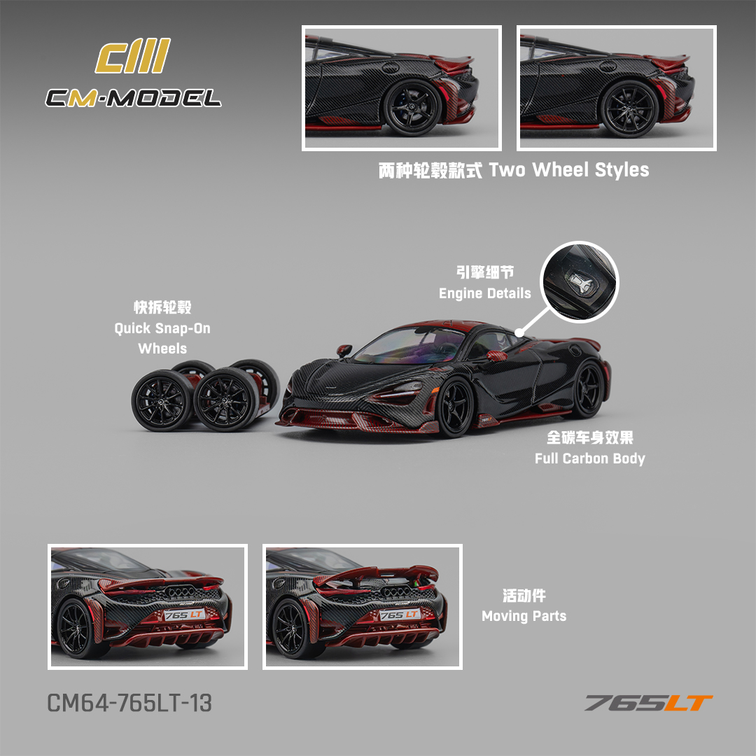 CM Model McLaren 765LT Carbon Red