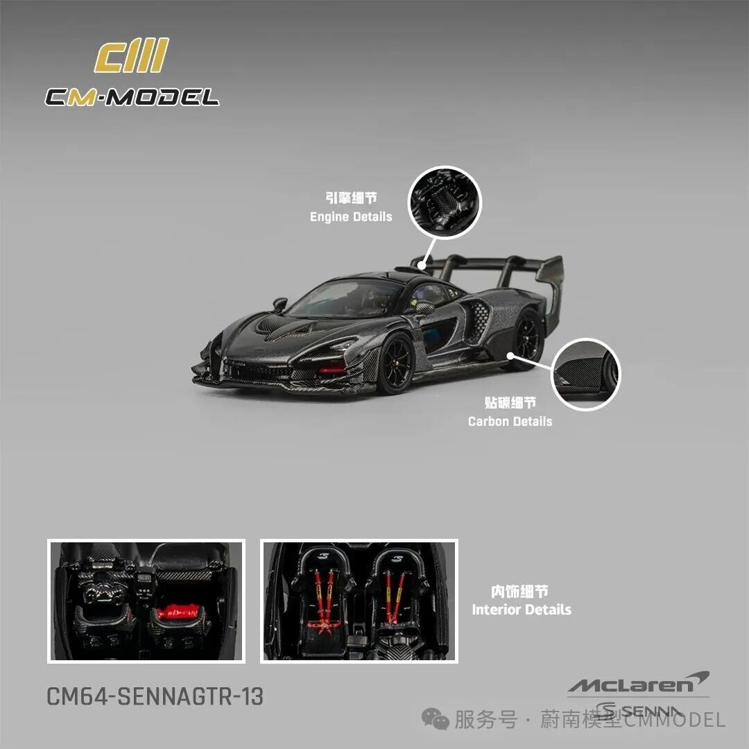 CM Model McLaren Senna GTR Dark Gray