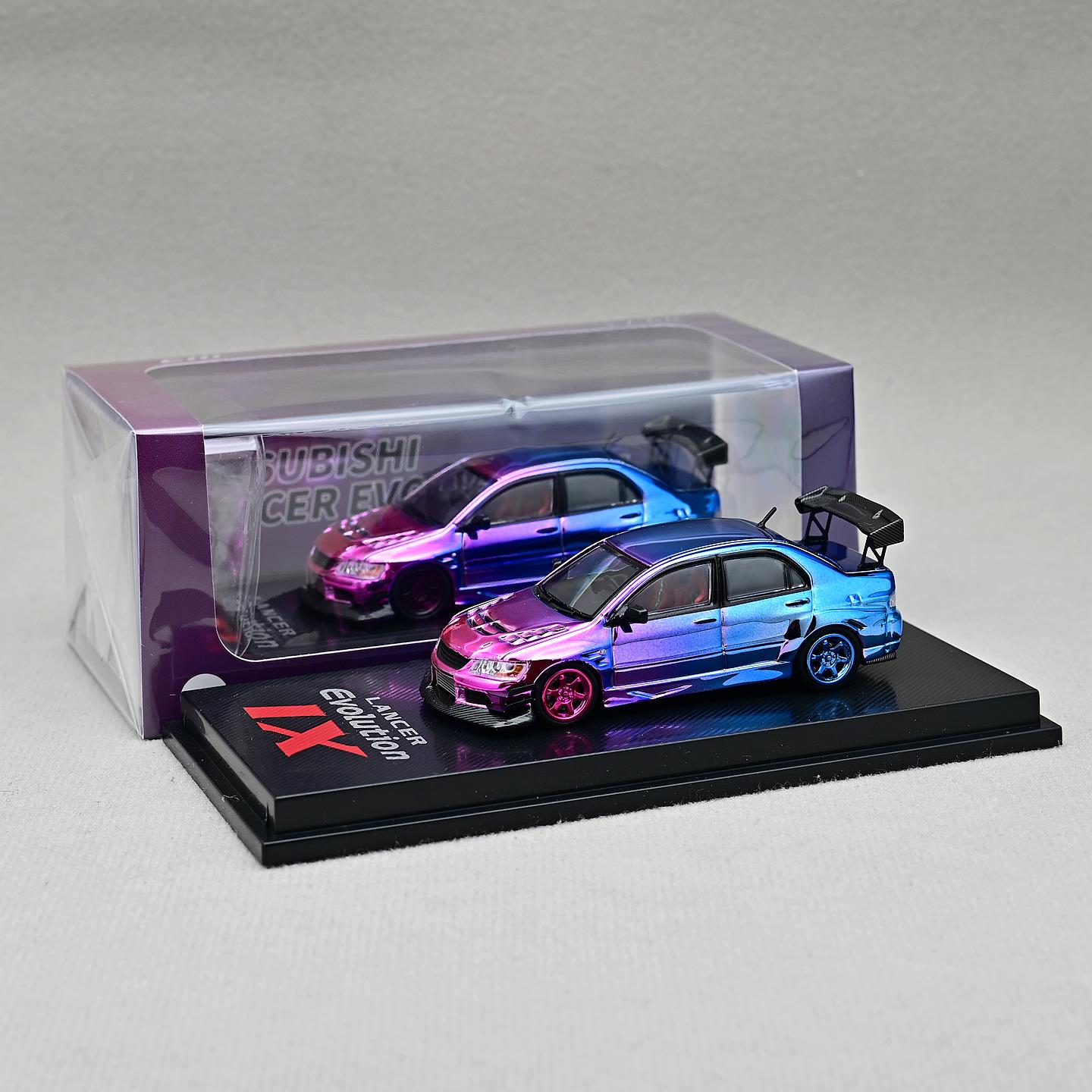 CM Model Mitsubishi Lancer Evolution IX Midnight Blue Chrome