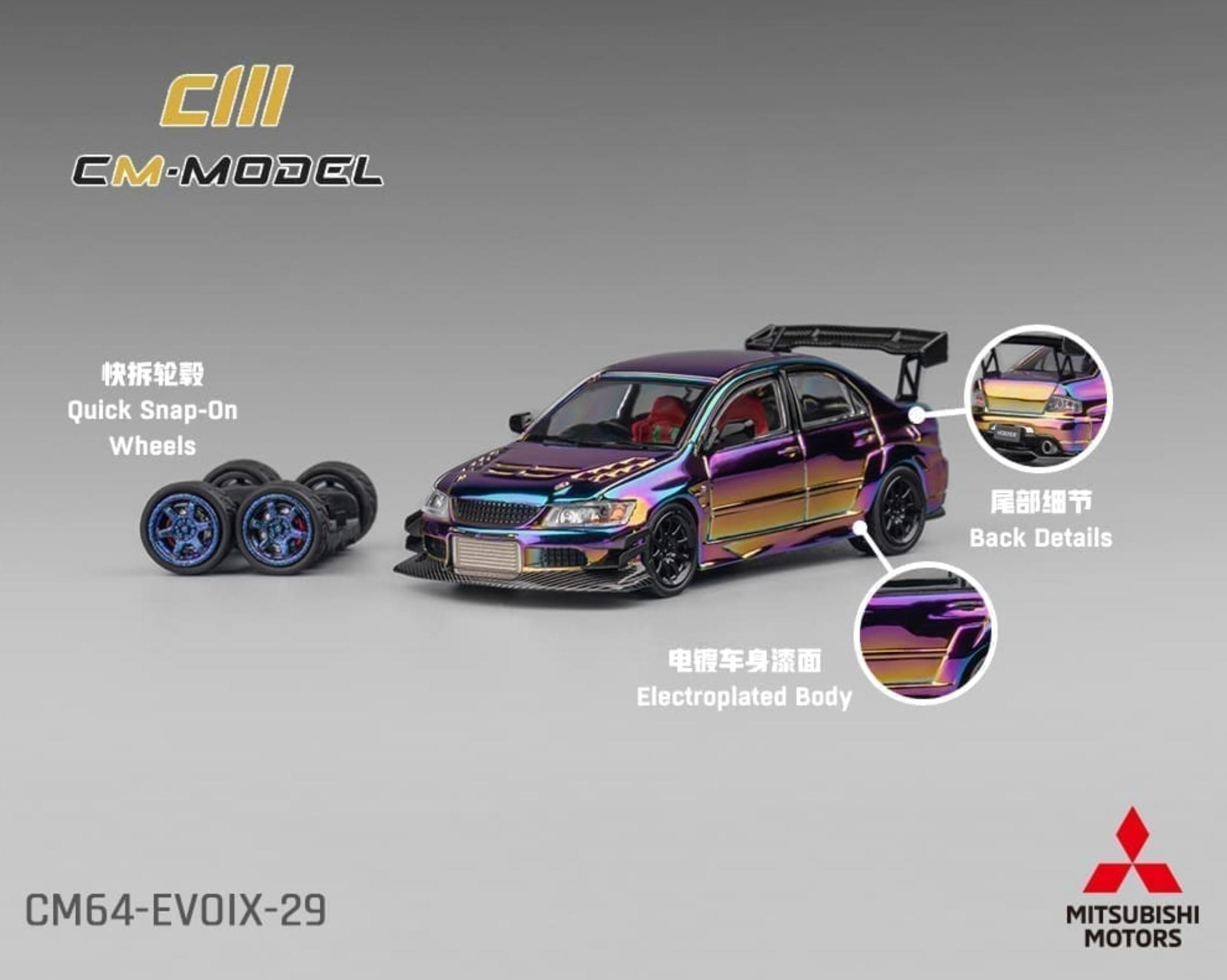 CM Model Mitsubishi Lancer Evolution IX Midnight Chrome