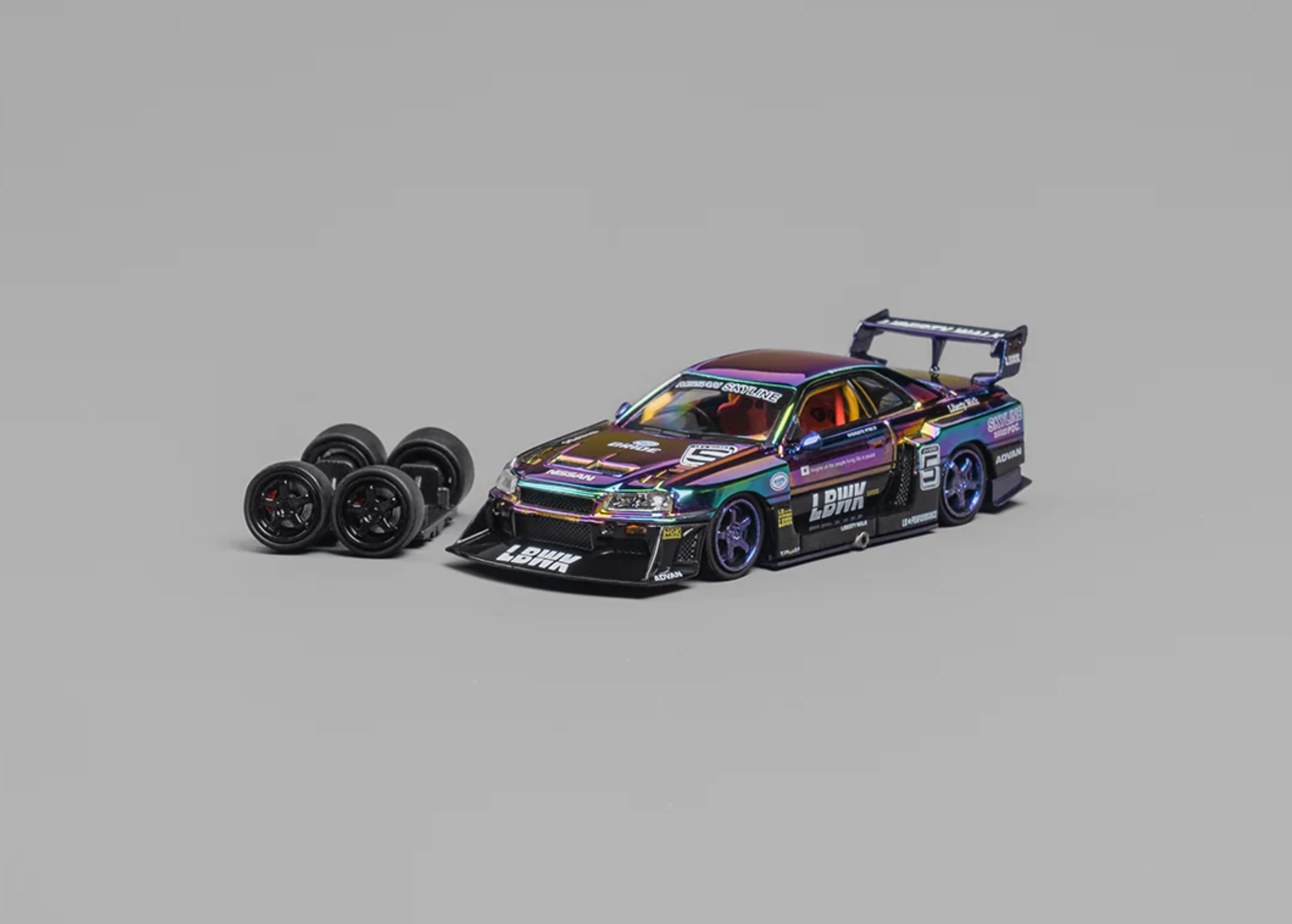 CM Model Nissan Skyline LB ER34 Super Silhouette with extra stand wheels