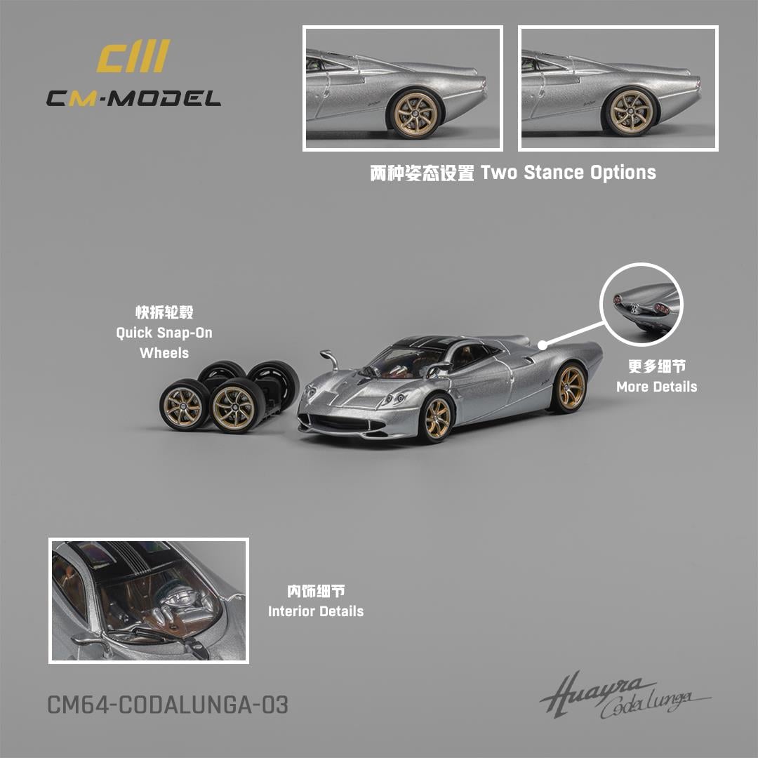 CM Model Pagani Huayra Codalunga Silver