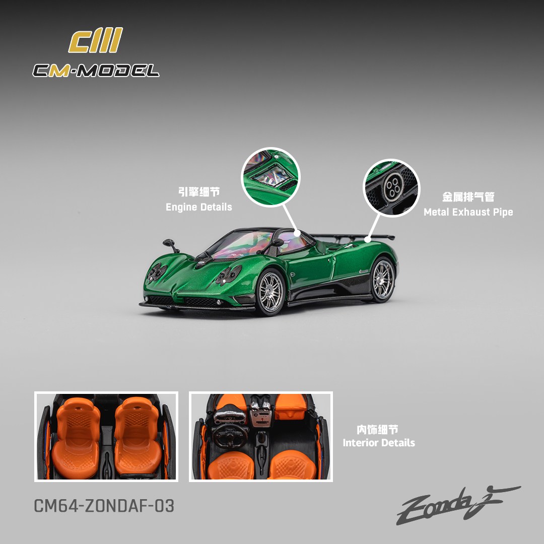 CM Model Pagani Zonda F Deep Metal Green