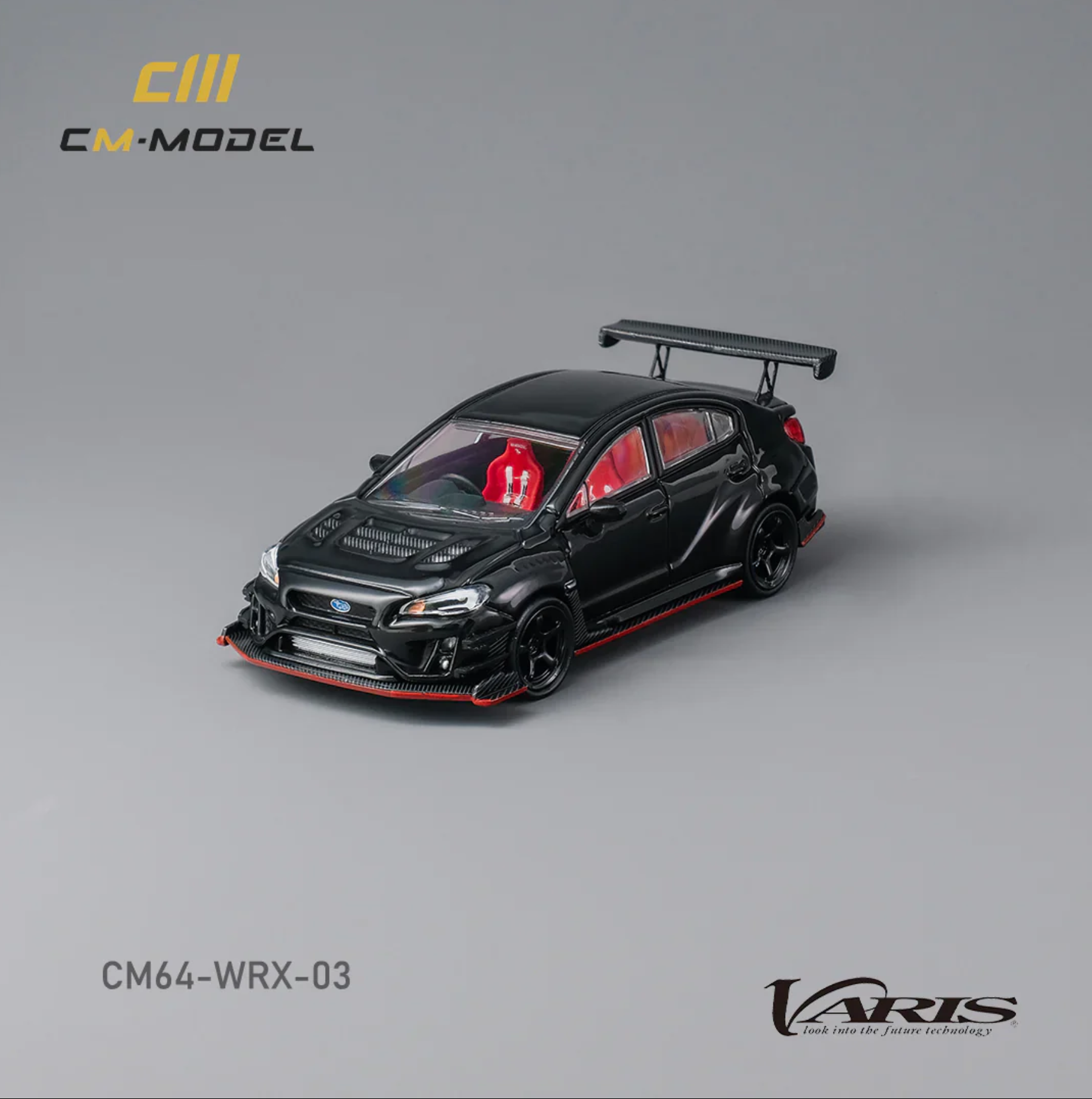 CM Model Subaru VAB WRX Sti S4 Wide Body Kit Black Dodiq S03
