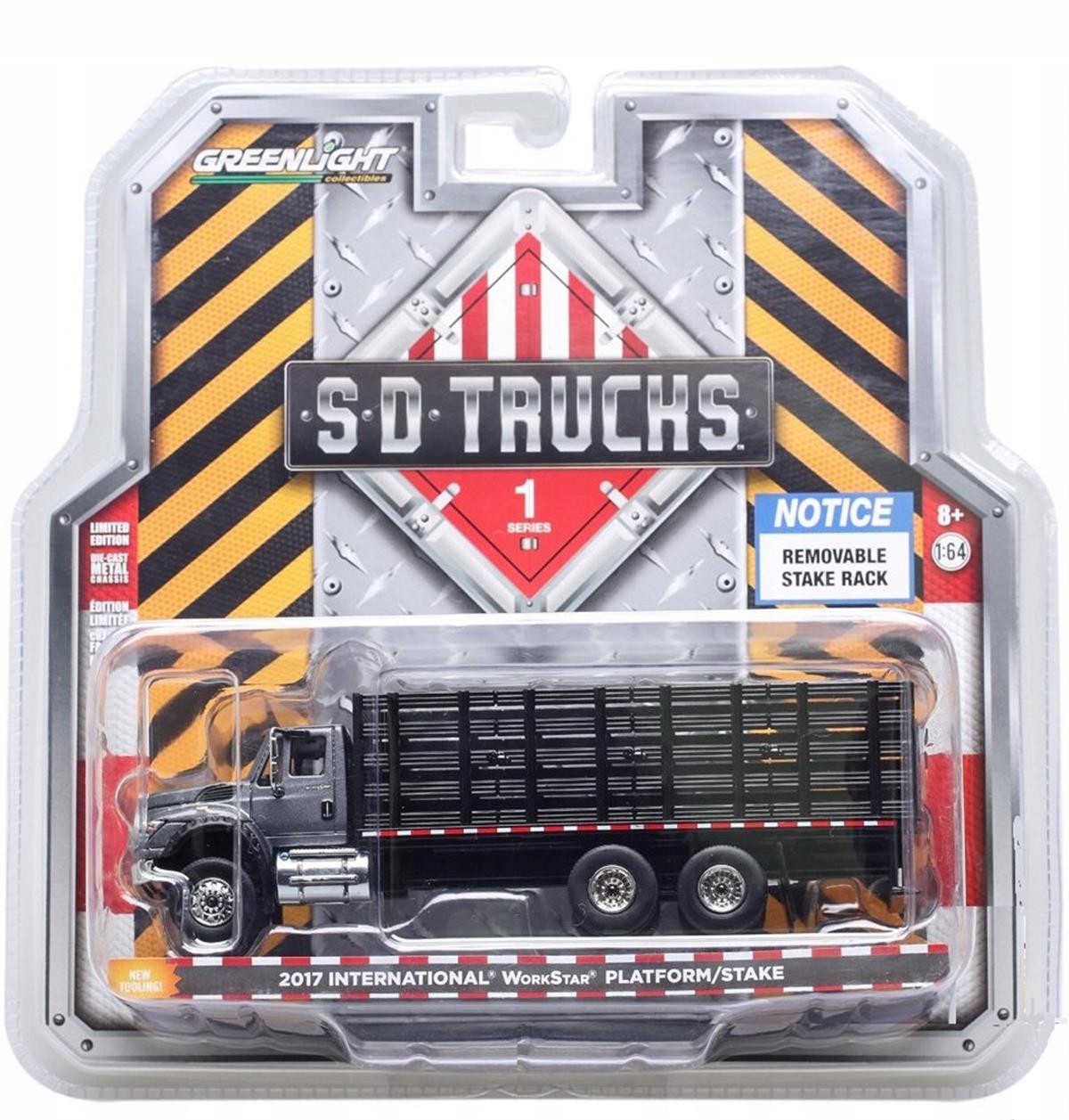 Greenlight 2017 international WorkStar Platform Stake Truck Black