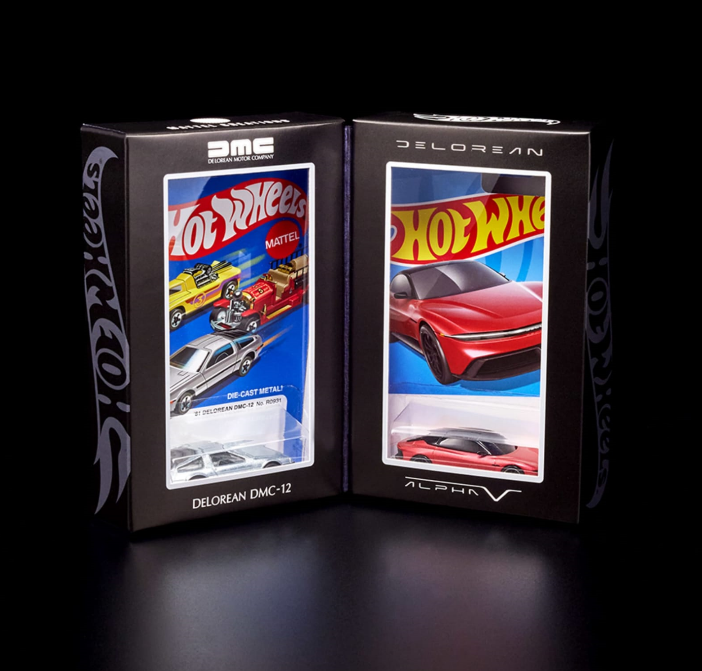 Hot Wheels Mattel Creations DeLorean | DMC-12 & Alpha5 Collector Set