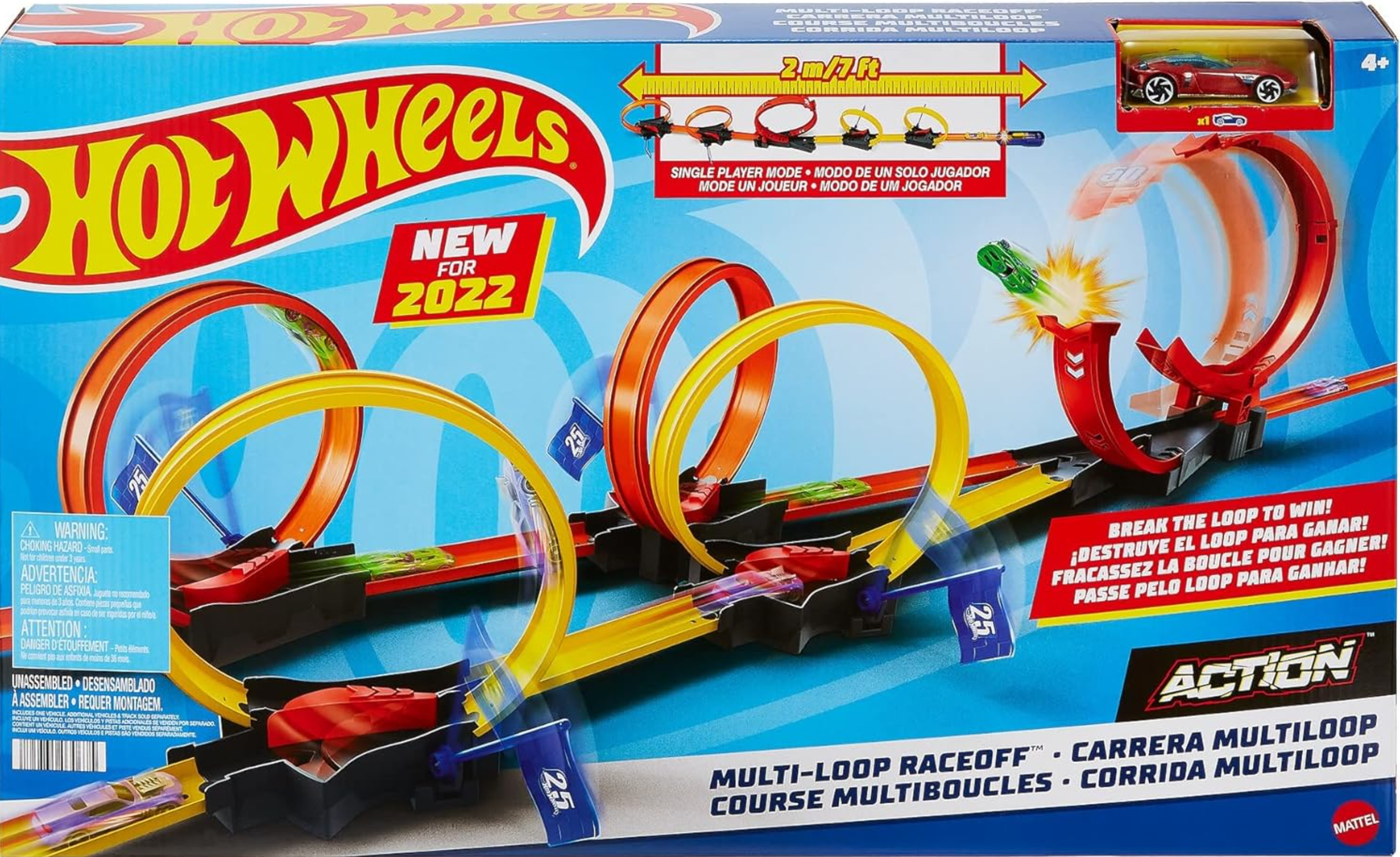 Hot Wheels Track Builder Multi Loop Raceoff Hdr83