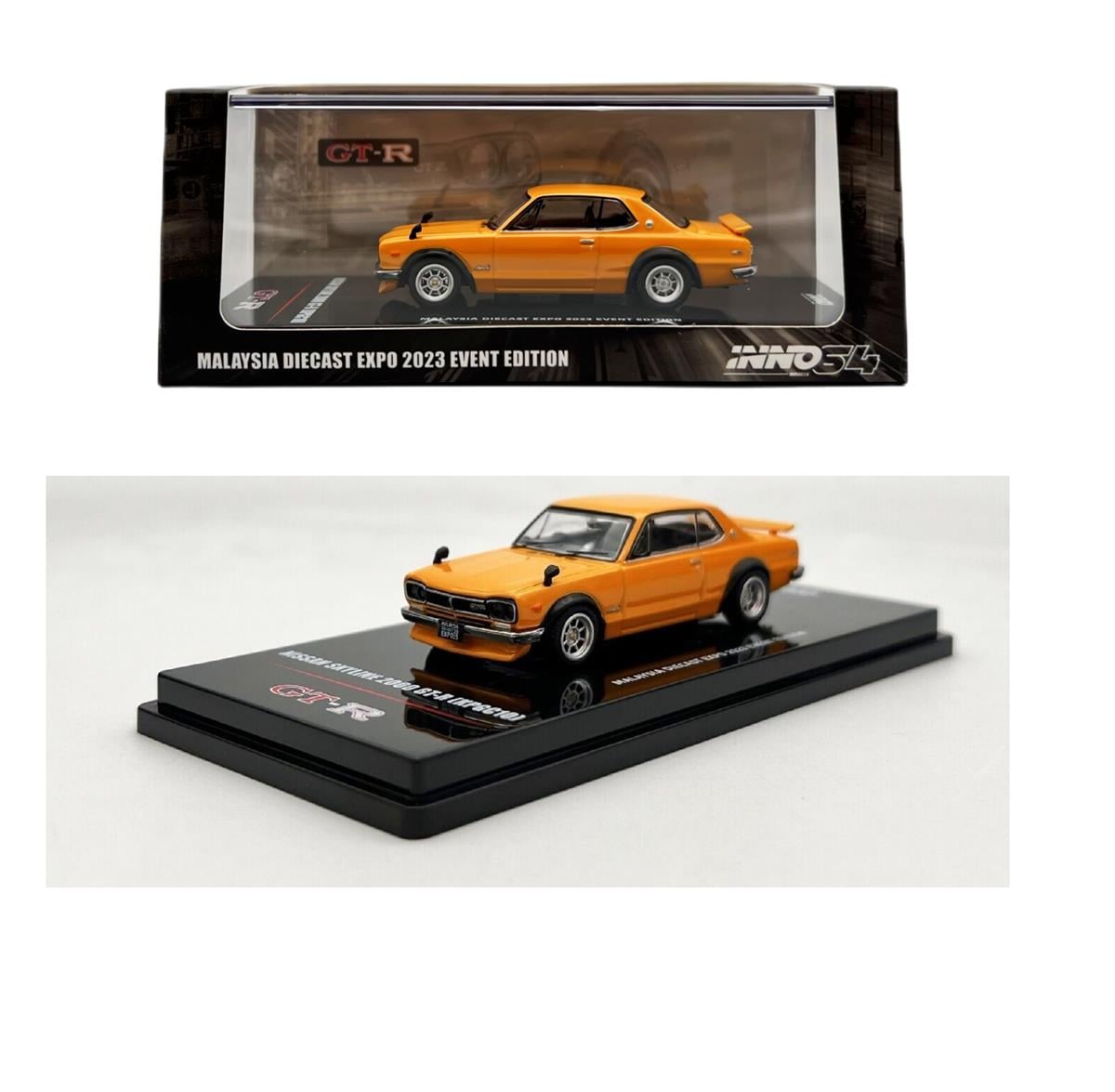 İNNO64 Nissan Skyline 2000 GT-R KPGC10 Malaysia Diecast Expo 2023 Event Edition Orange