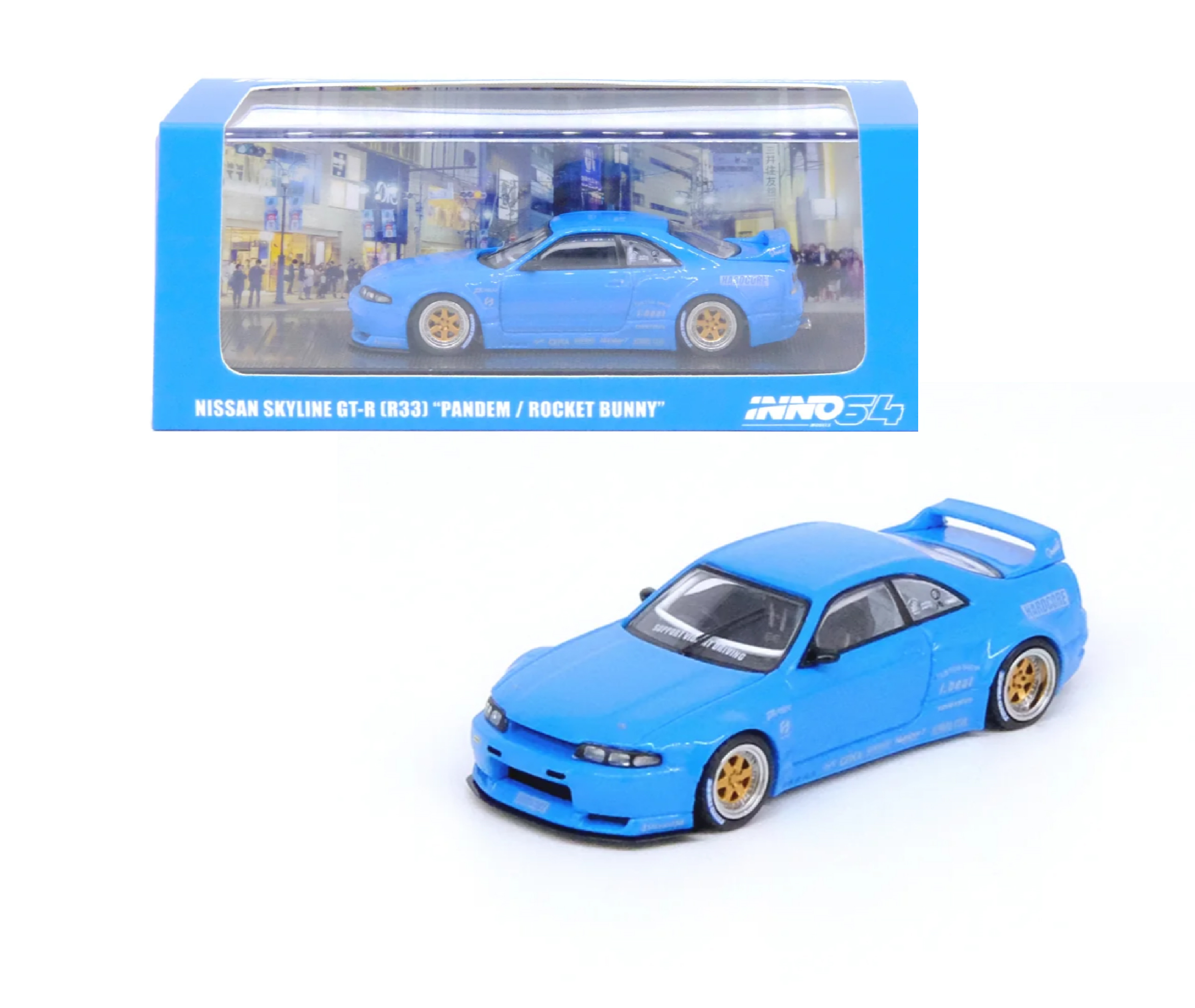 İNNO64 Nissan Skyline GT-R R33 PANDEM Rocket Bunny Blue