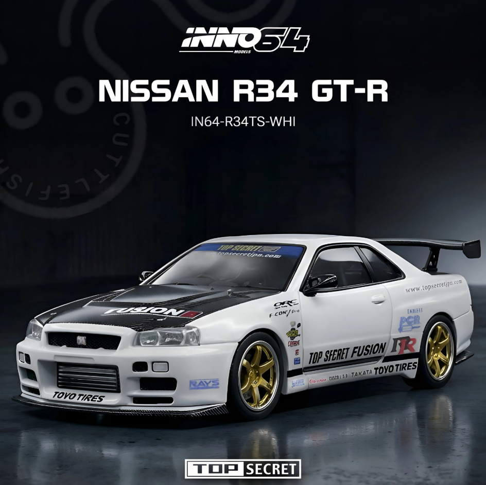 İNNO64 Nissan Skyline R34 GT-R Top Secret White