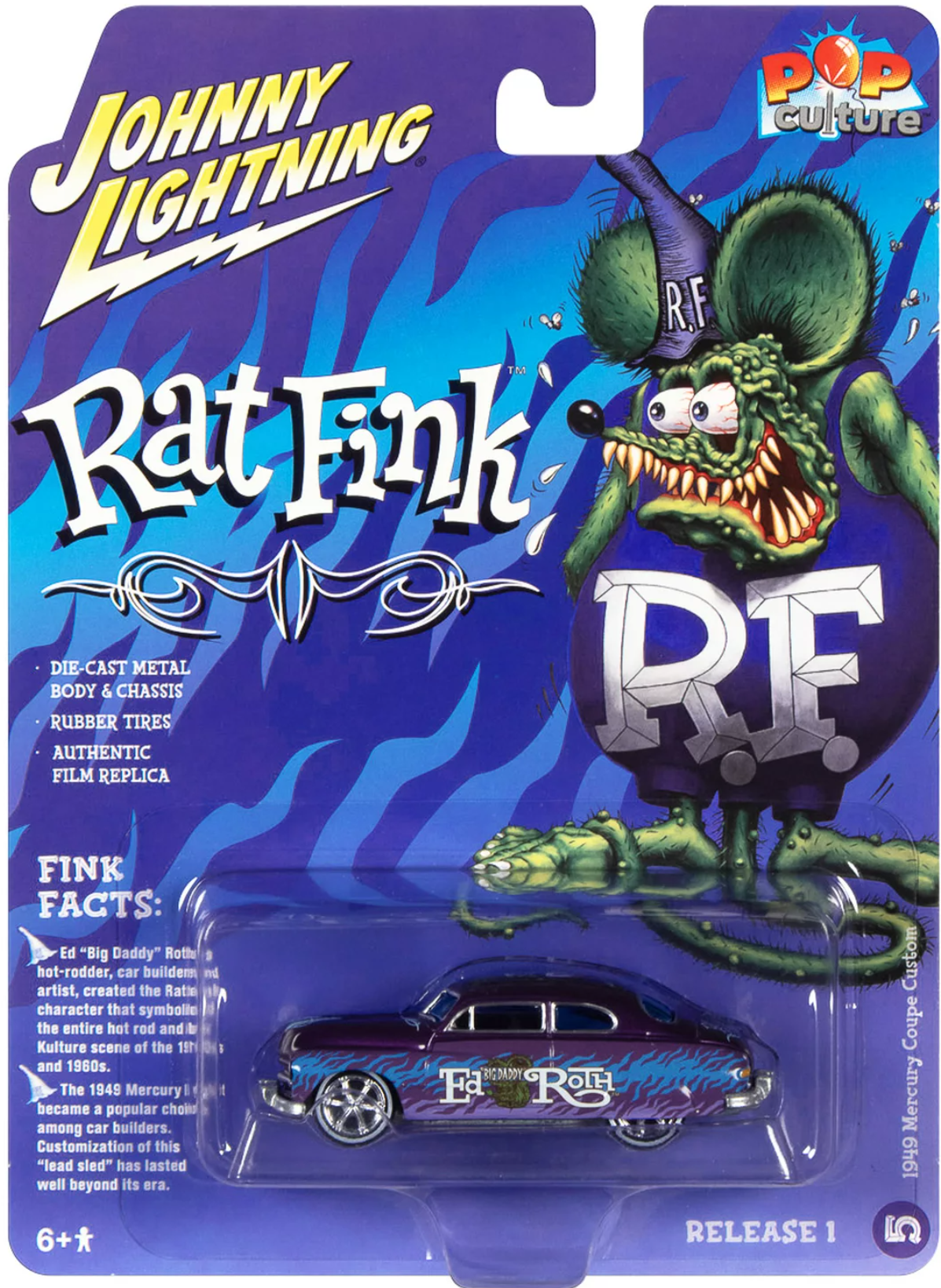 Johnny Lightning 1949 Mercury Coupe Custom Rat Fink
