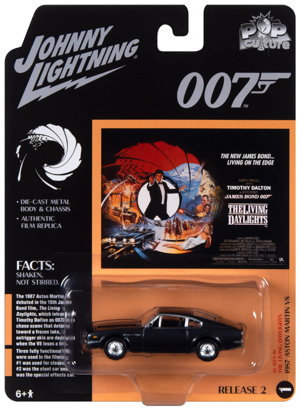 Johnny Lightning 1987 Aston Martin V8 James Bond The Living Daylights