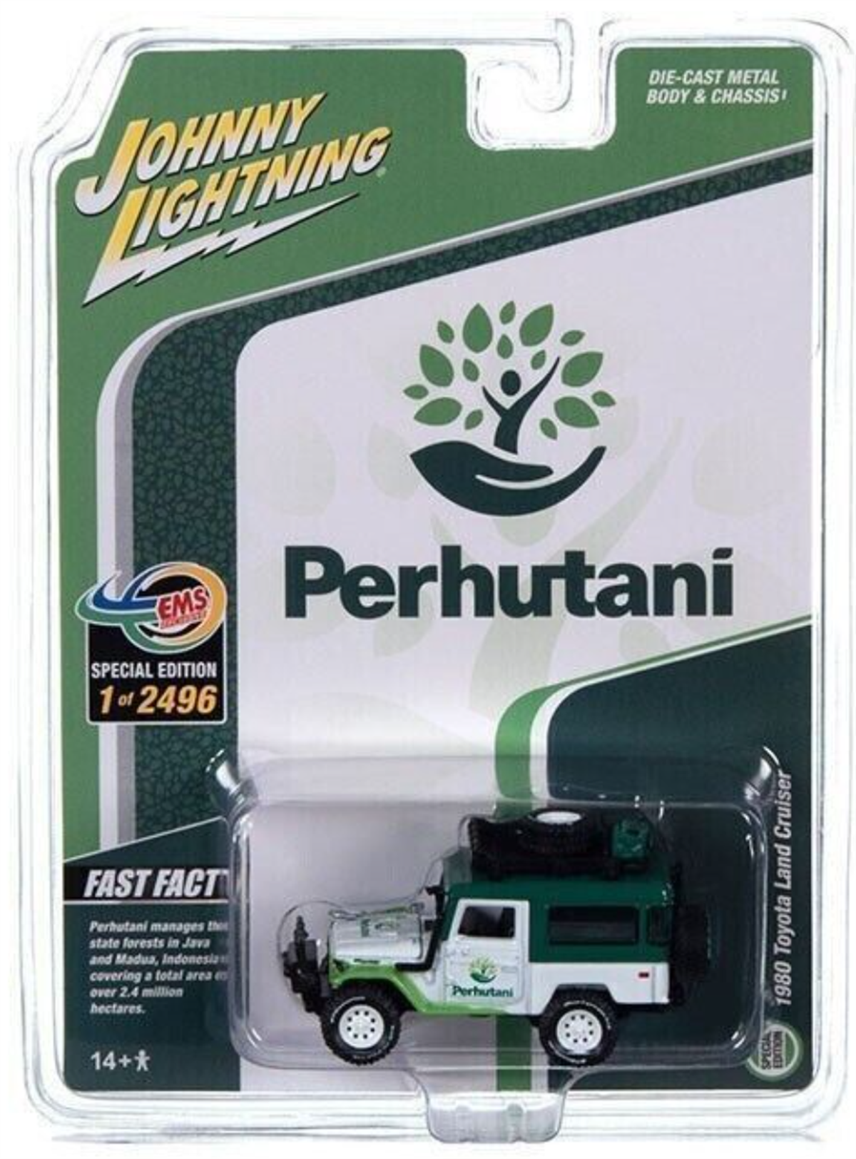 Johnny Lightning Mijo EMS Exclusive 1980 Toyota Land Cruiser Perhutani