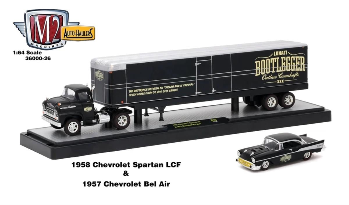 M2 Machines 1958 Chevrolet Spartan LCF + 1957 Chevrolet Bel Air 17-16