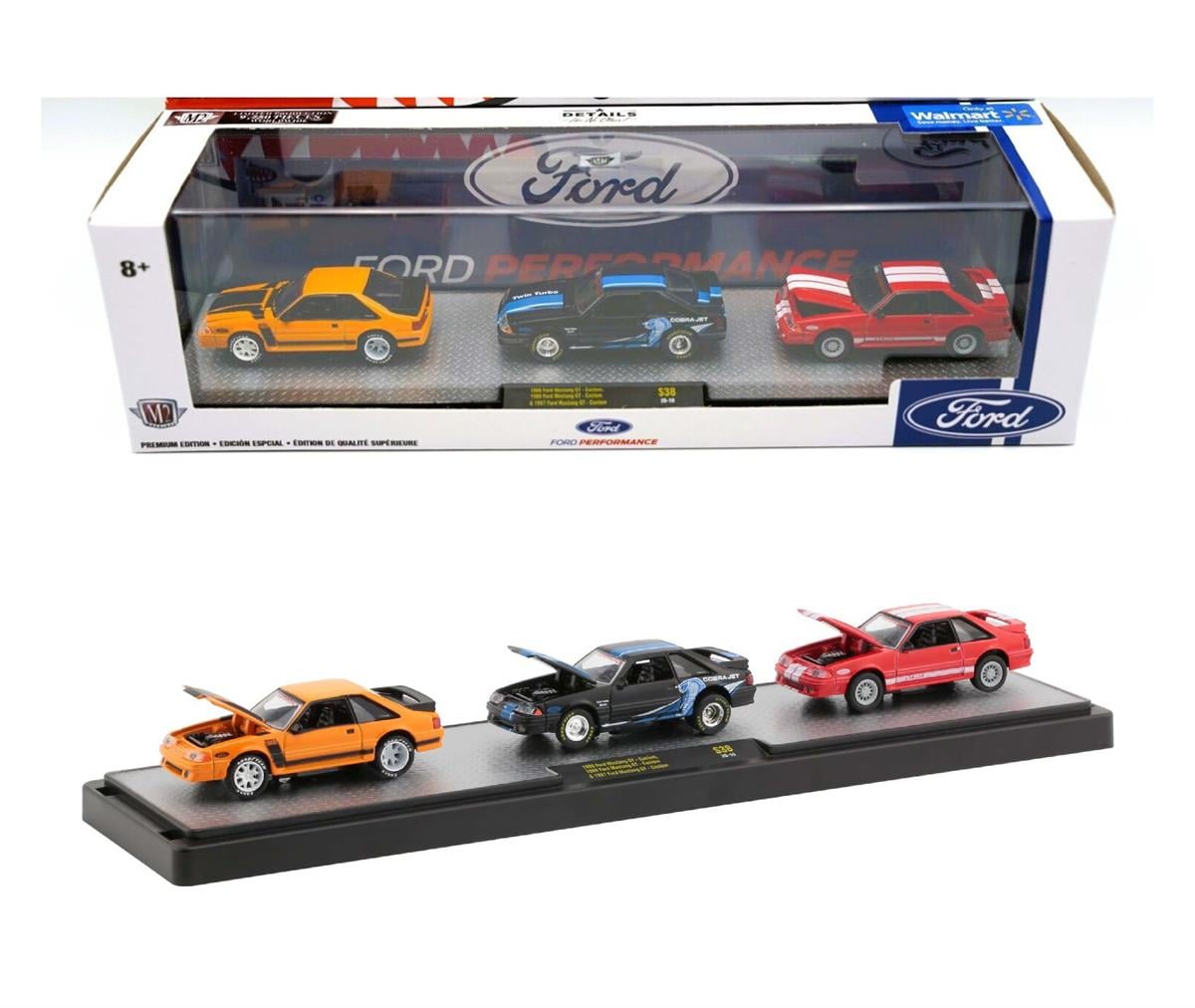 M2 Machines 1988 Ford Mustang GT + 1988 Ford Mustang GT + 1987 Ford Mustang GT 3lü set