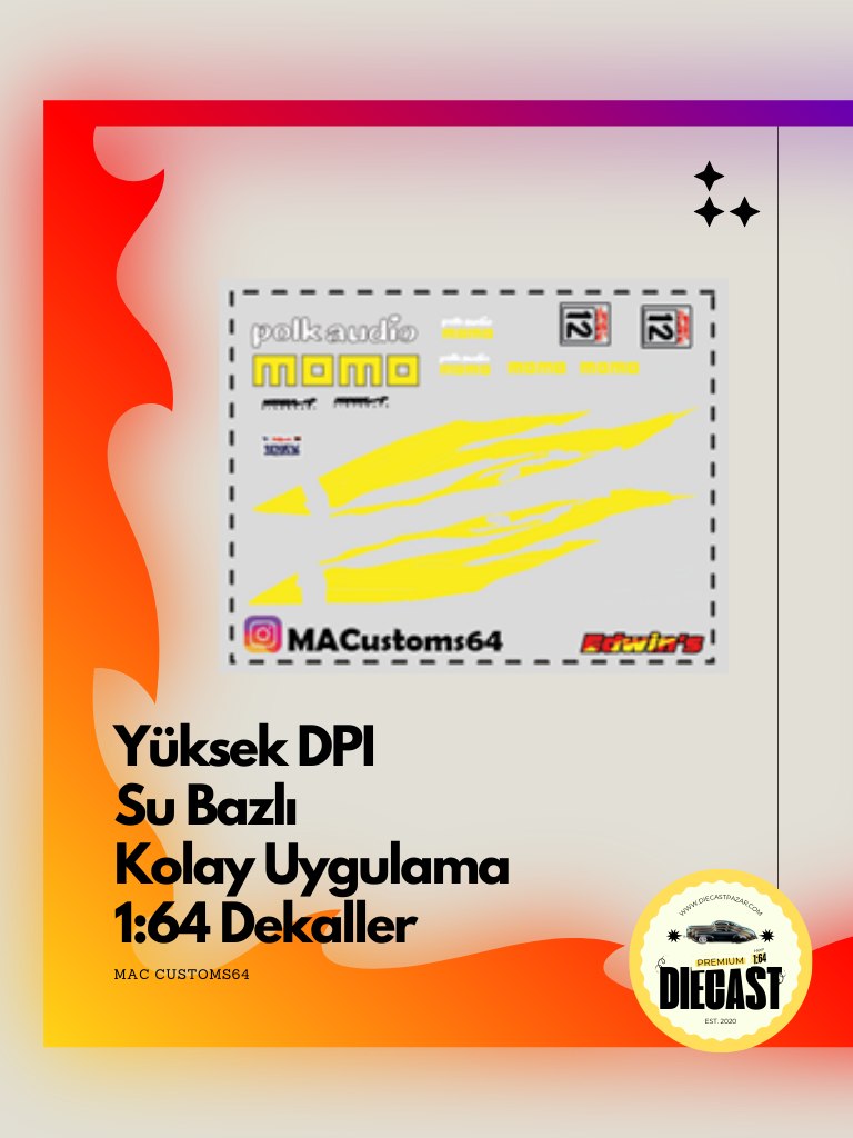 Mac Su Bazlı Dekal ACURA EDVIN