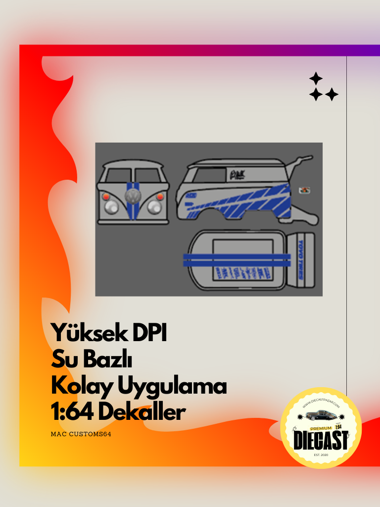Mac Su Bazlı Dekal BRIAN R34 VW