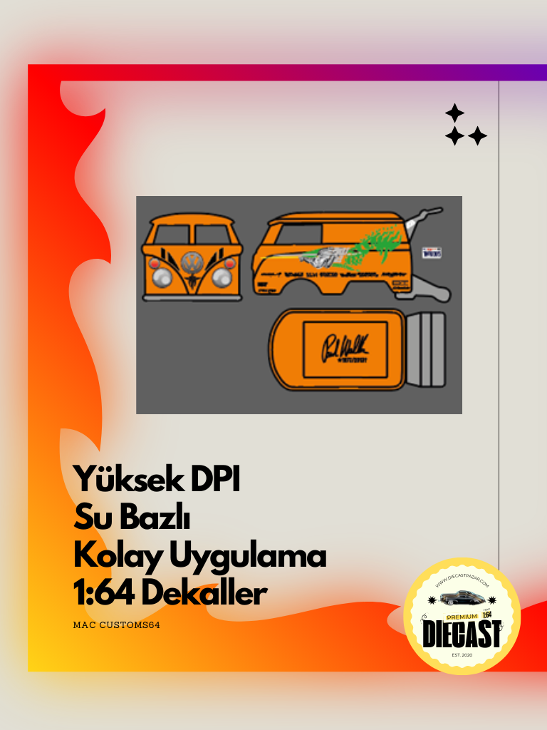 Mac Su Bazlı Dekal BRIAN SUPRA VW