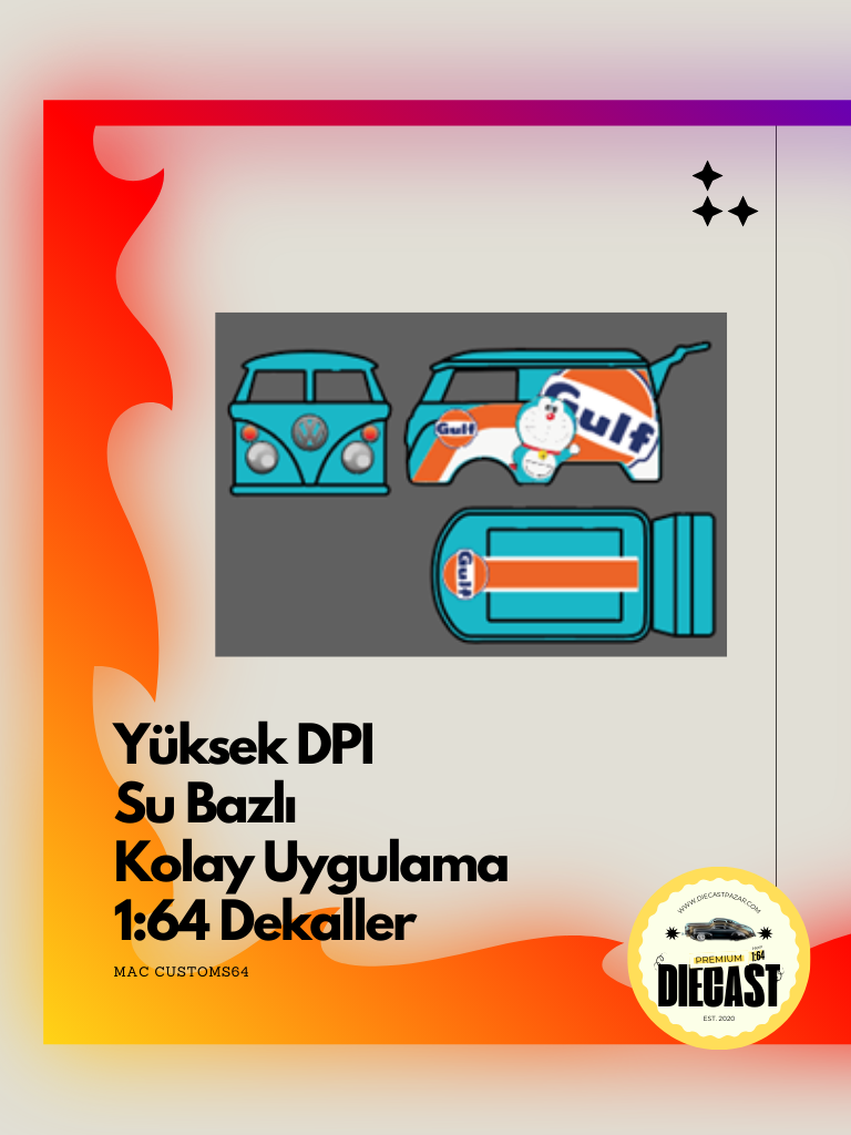 Mac Su Bazlı Dekal GULF VW