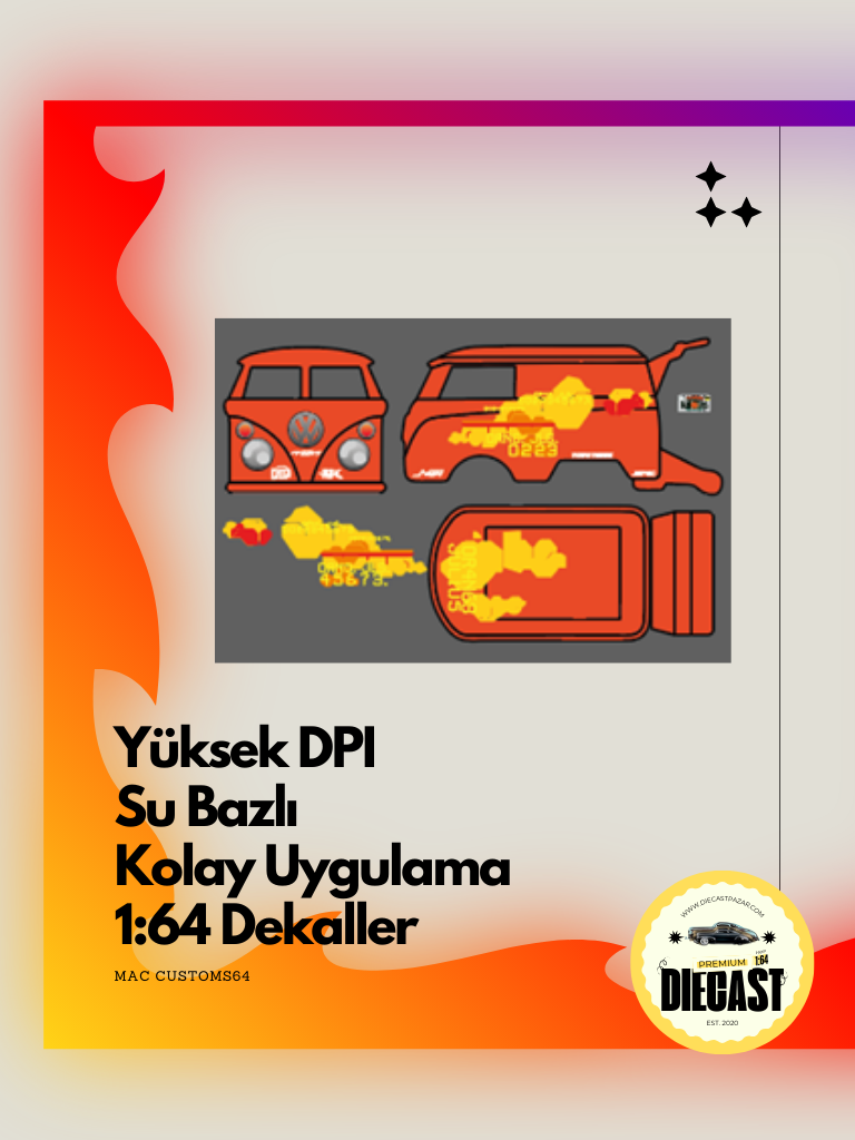 Mac Su Bazlı Dekal ORANGE JULIUS VW