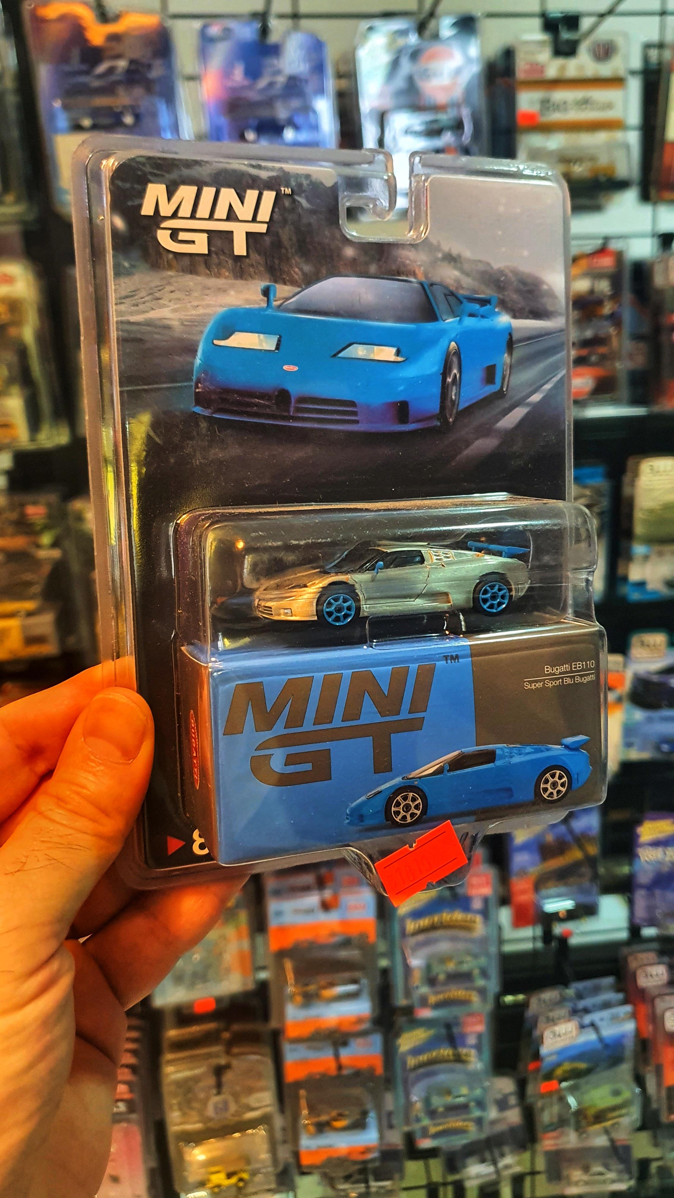 Mini GT Bugatti EB110 Super Sport Blu Bugatti CHASE