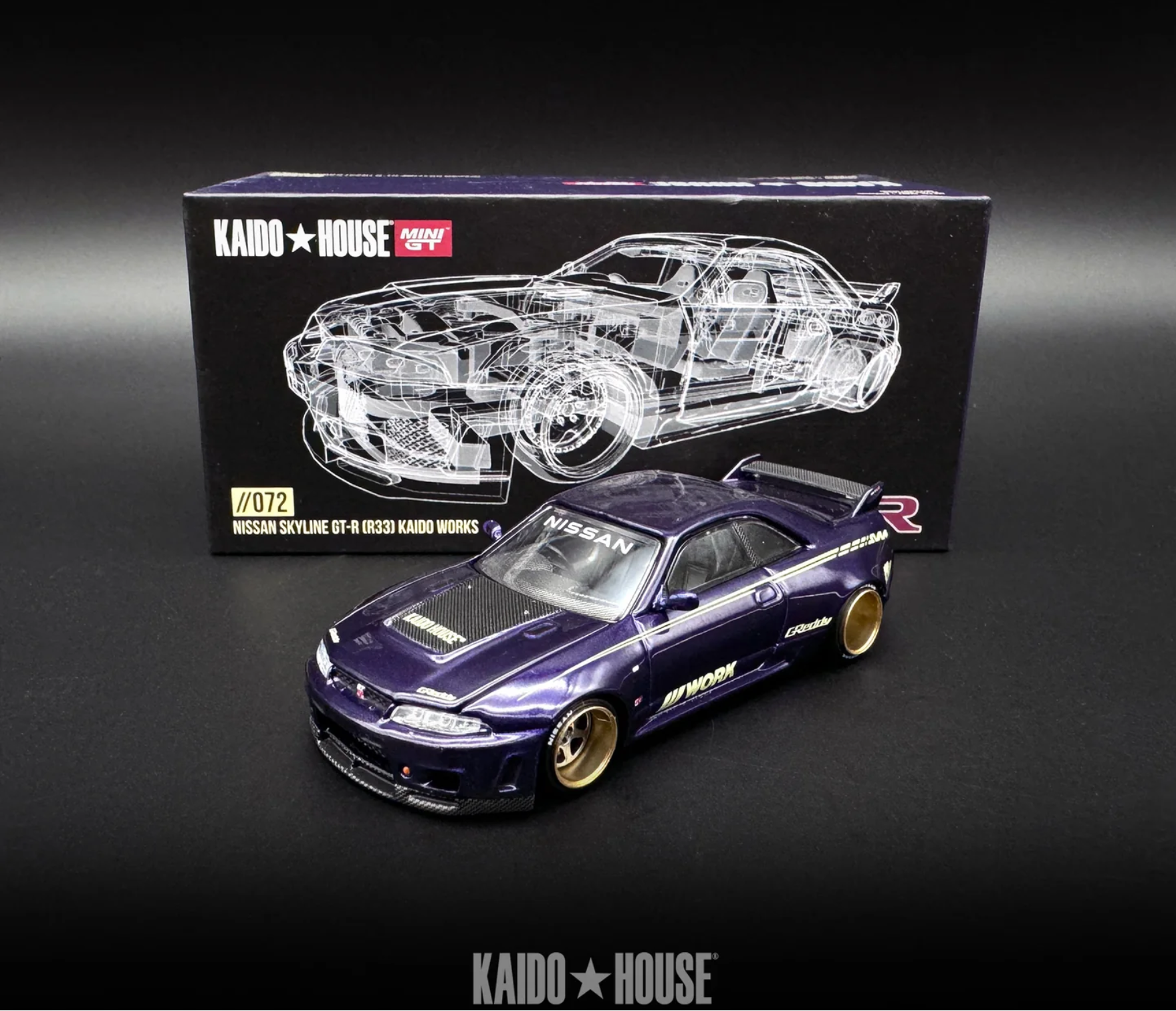 Mini GT Kaido House Nissan Skyline GT-R R33 Kaido Works V1